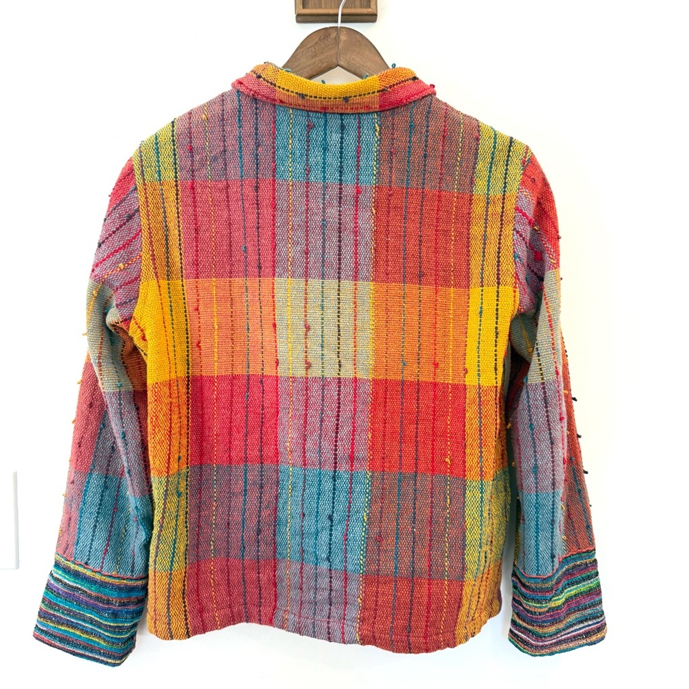 Travelsmith Jacket Boho Artsy Patchwork Plaid Col… - image 3